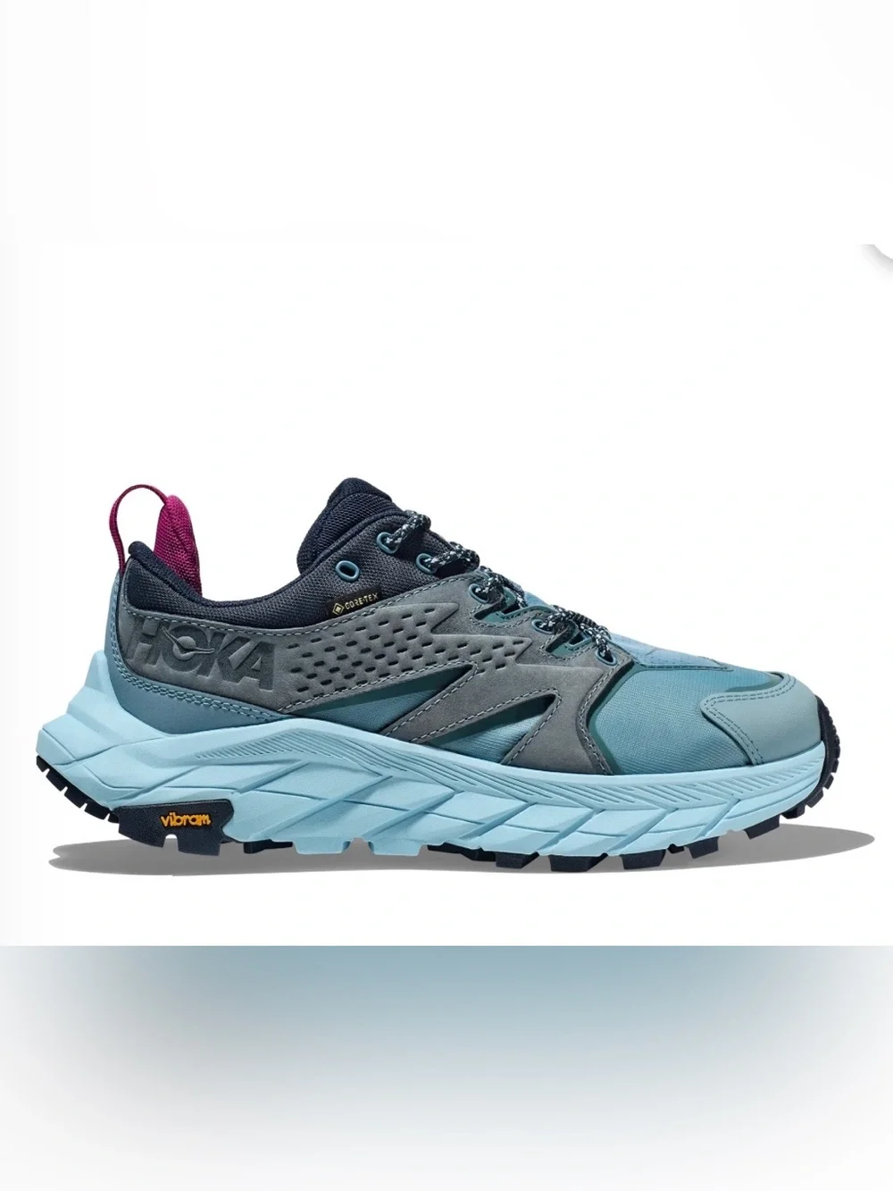 Hoka Anacapa Low Women's Blue and Gray GTX Trail Sneaker - Picture 2 of 10